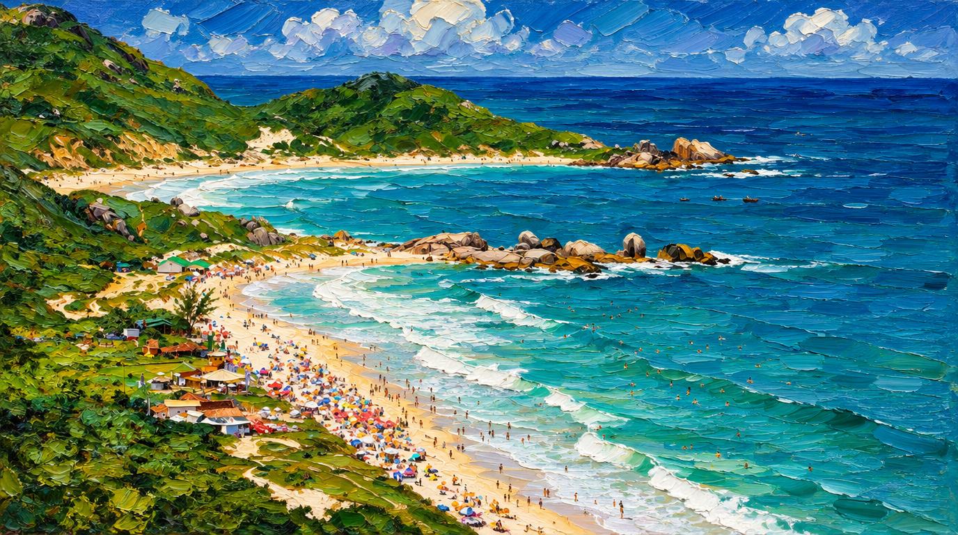 Vista de Florianópolis para quem busca surfe na cidade