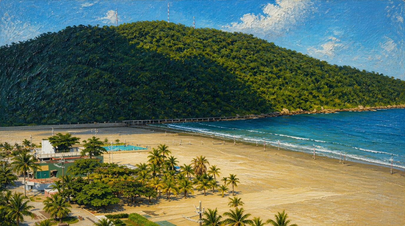 Vista de Praia Grande para quem busca surfe na cidade